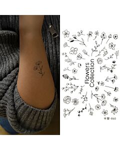 Skin Tattoo Flower Collection -002-